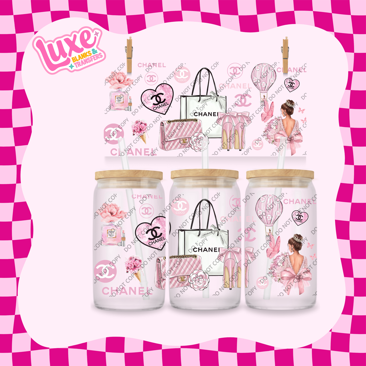 16oz UV DTF Wrap | CC Brand Pink | #2030