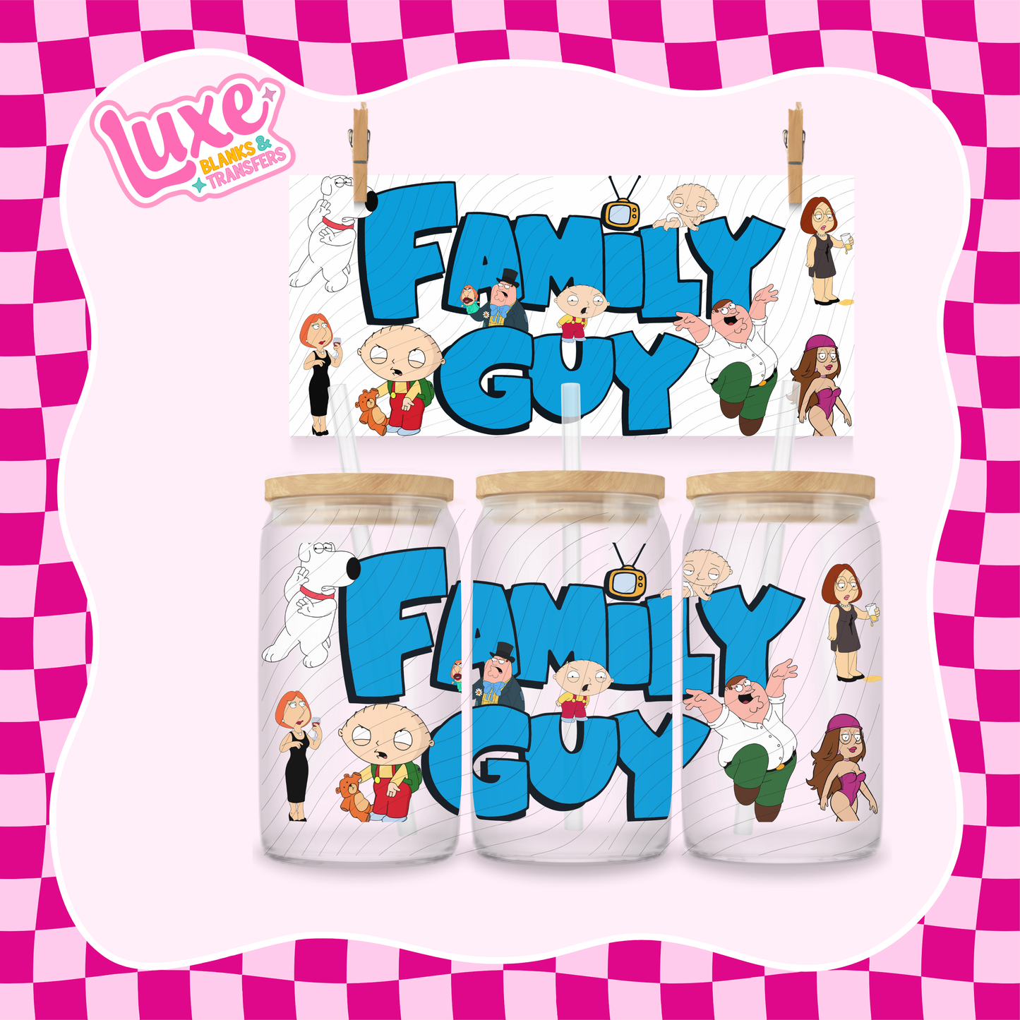 Fam. Guy TV Show | 16oz UV DTF Wrap | #1544