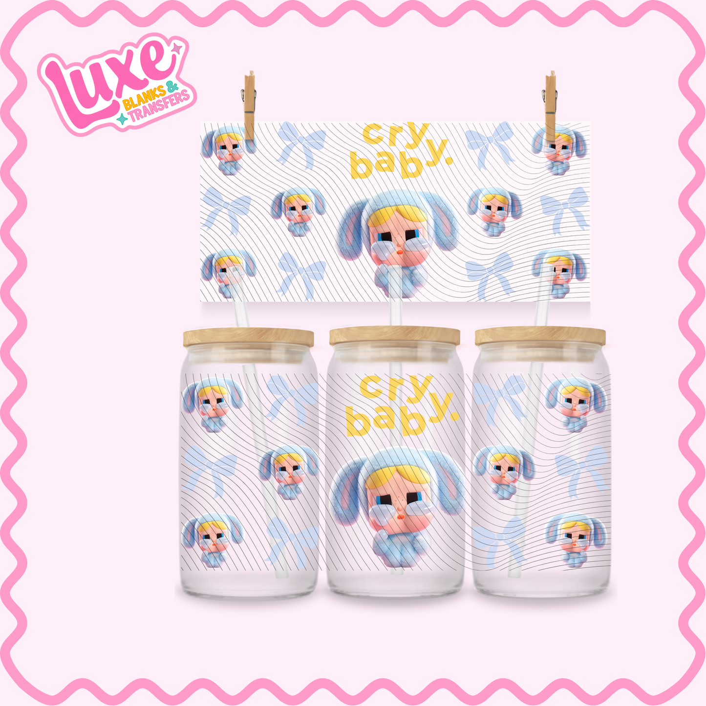16oz UV DTF Wrap | Cry Baby | #2820