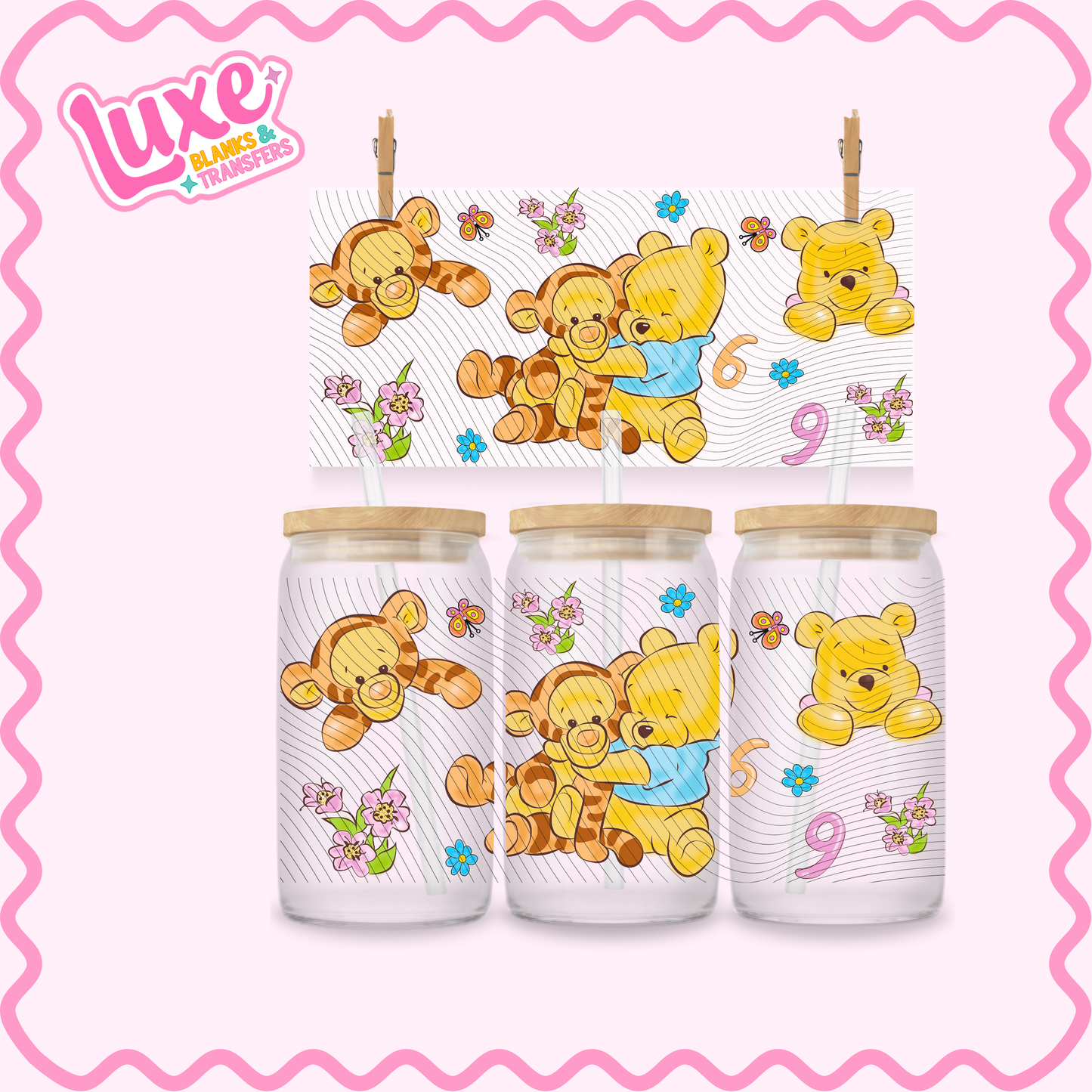 16oz UV DTF Wrap | Cute Win | #2821