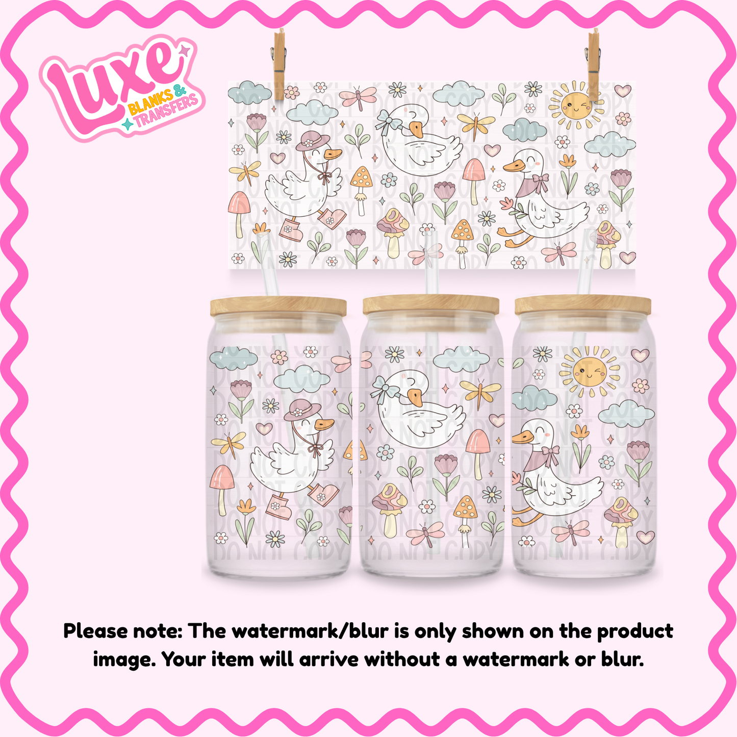 16oz UV DTF Wrap | Cutesy Goose | #4289