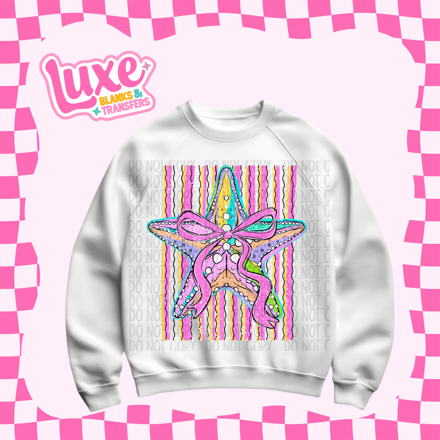 DTF Heat Transfer | Colourful Starfish | #678