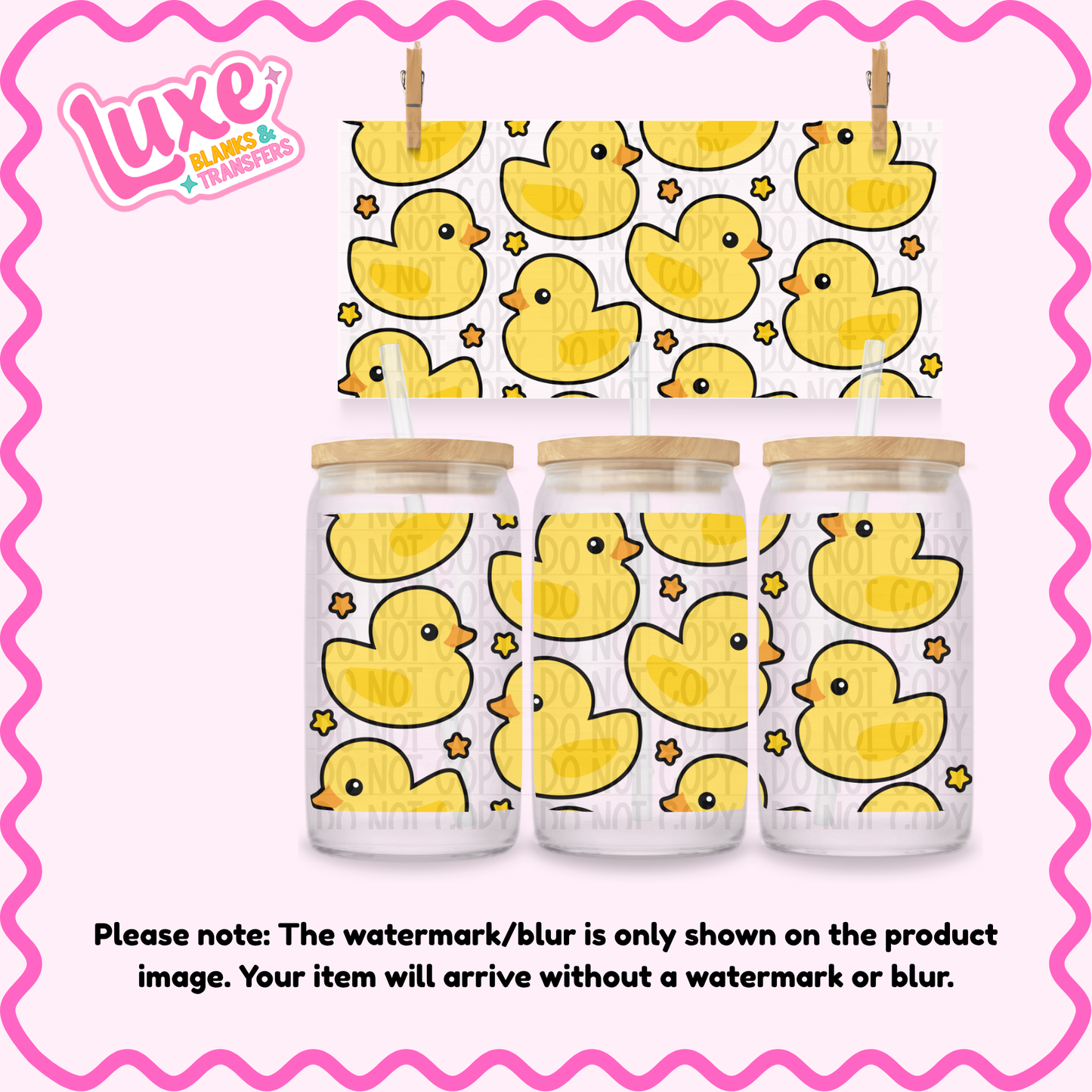16oz UV DTF Wrap | Rubber Ducky | #4290