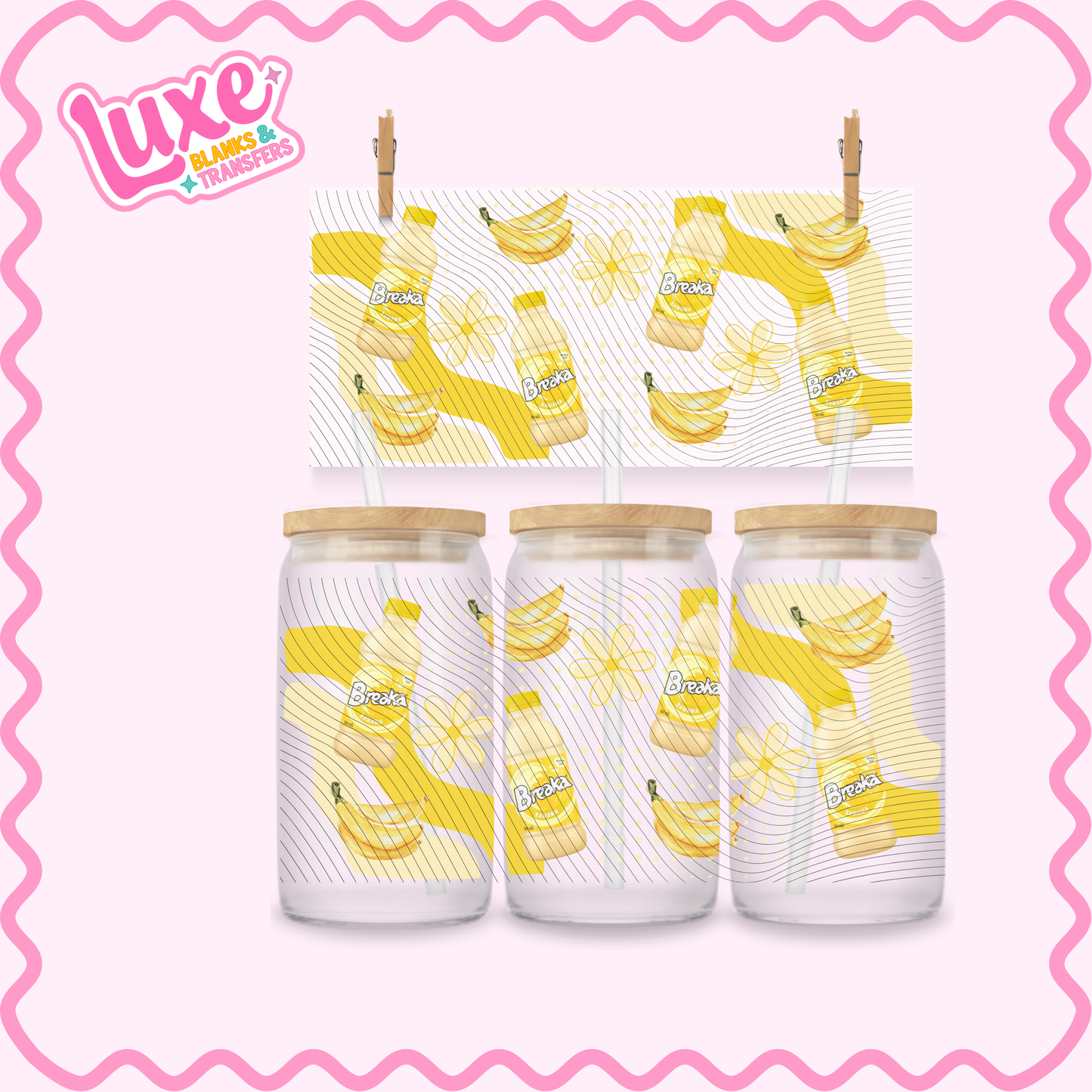 16oz UV DTF Wrap | Banana Milk | #2830