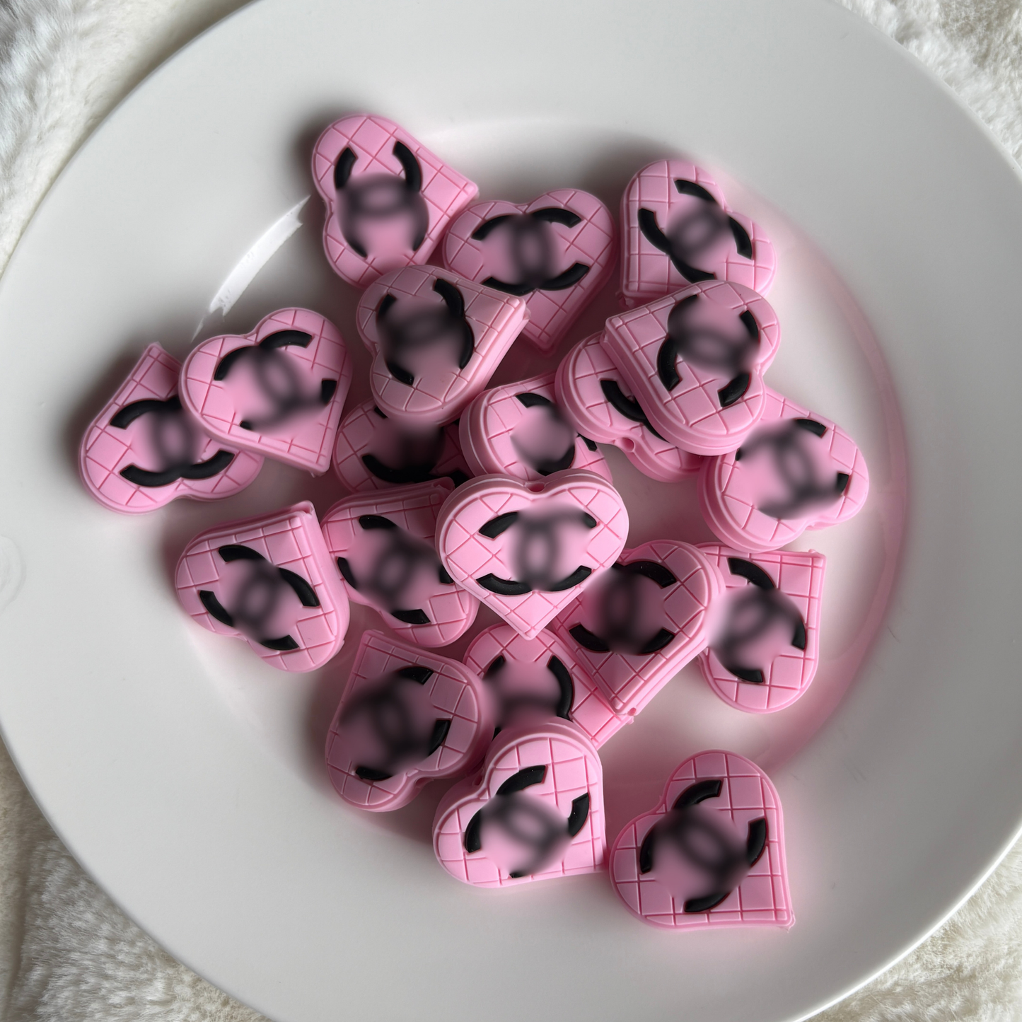 CC Heart Pink | Focal Bead