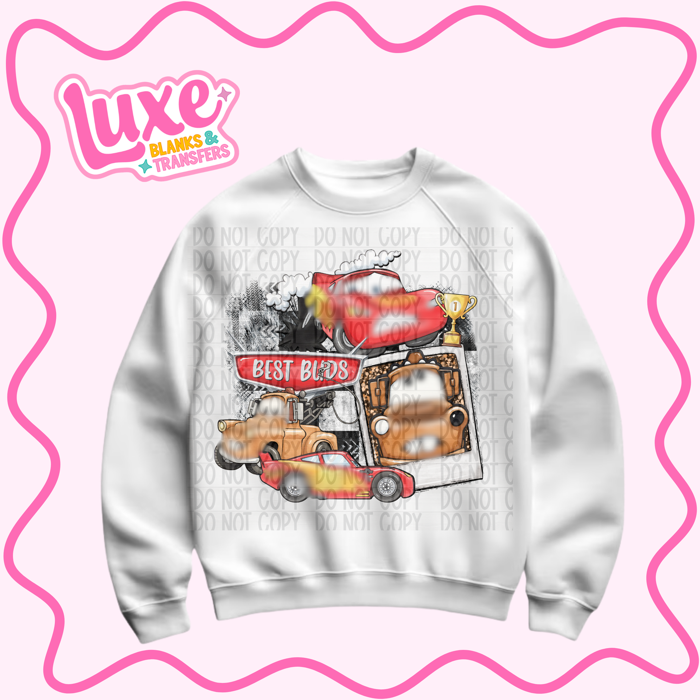 DTF Heat Transfer | Besties Car | #1169