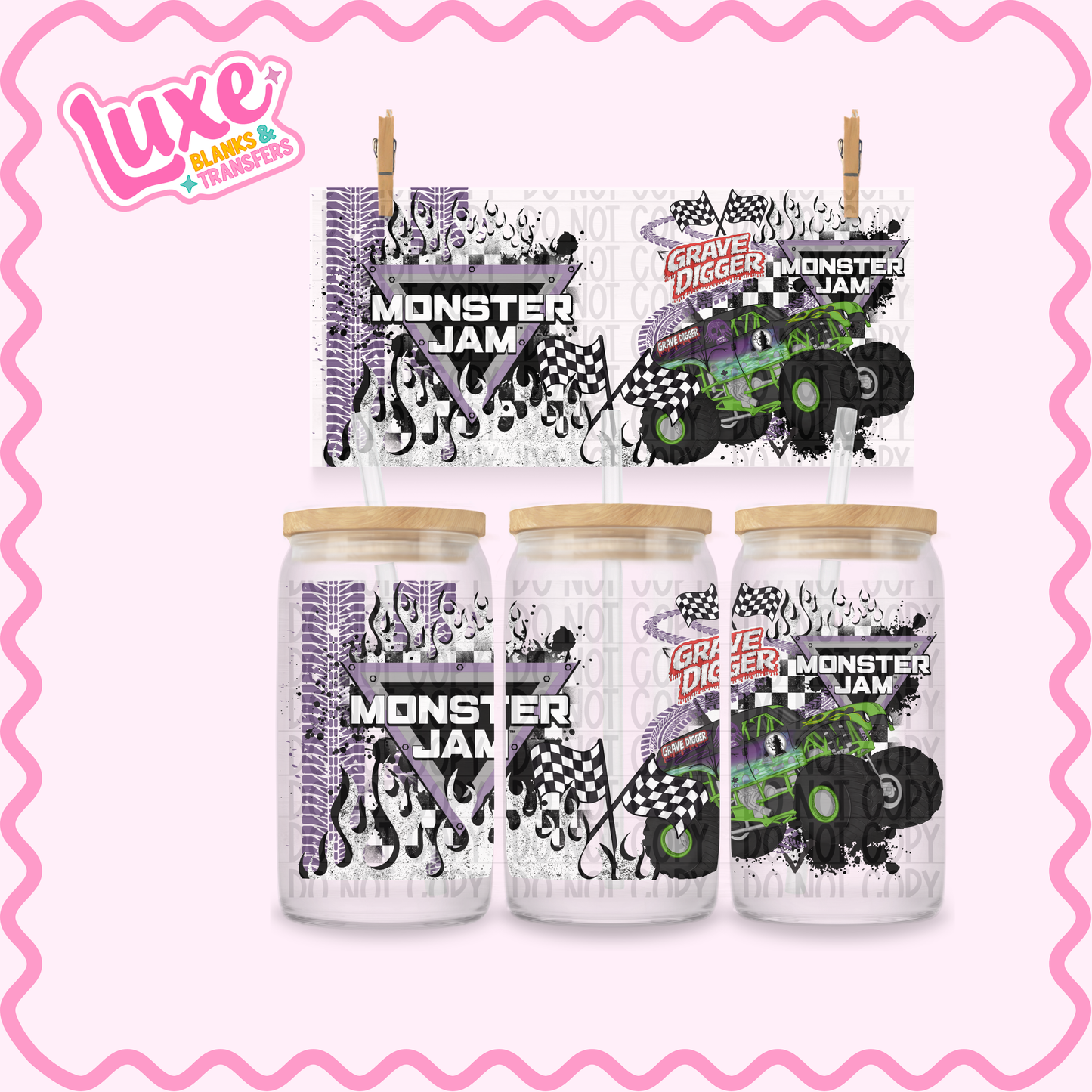 16oz UV DTF Wrap | Monster Truck Grave Digger | #3316