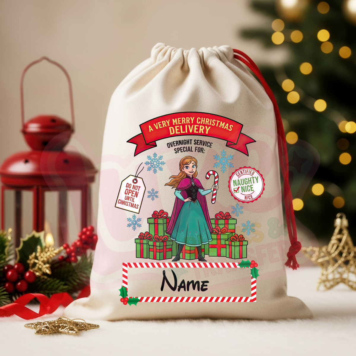 Ice Princess Sister | Santa Sack DTF Heat Transfer | #45