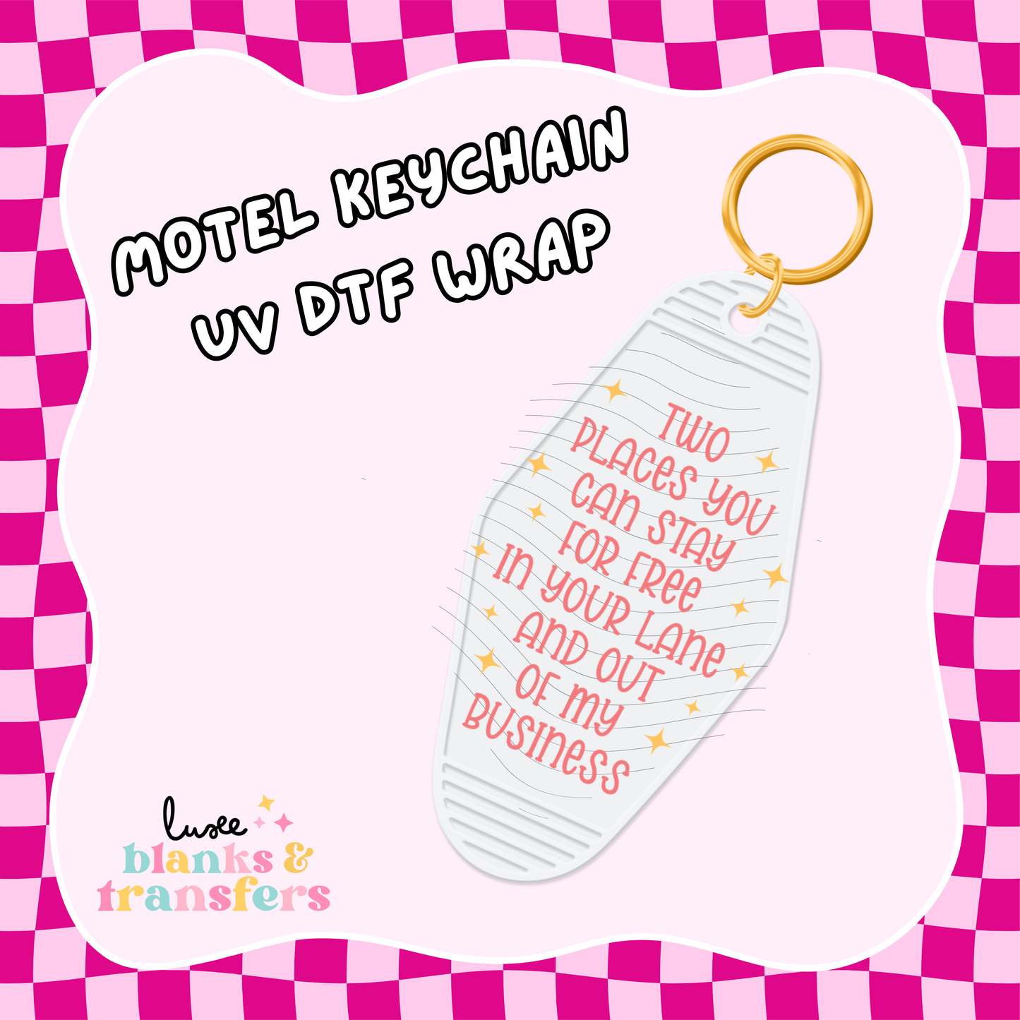 Motel Keychain UV DTF Wrap (#C44)