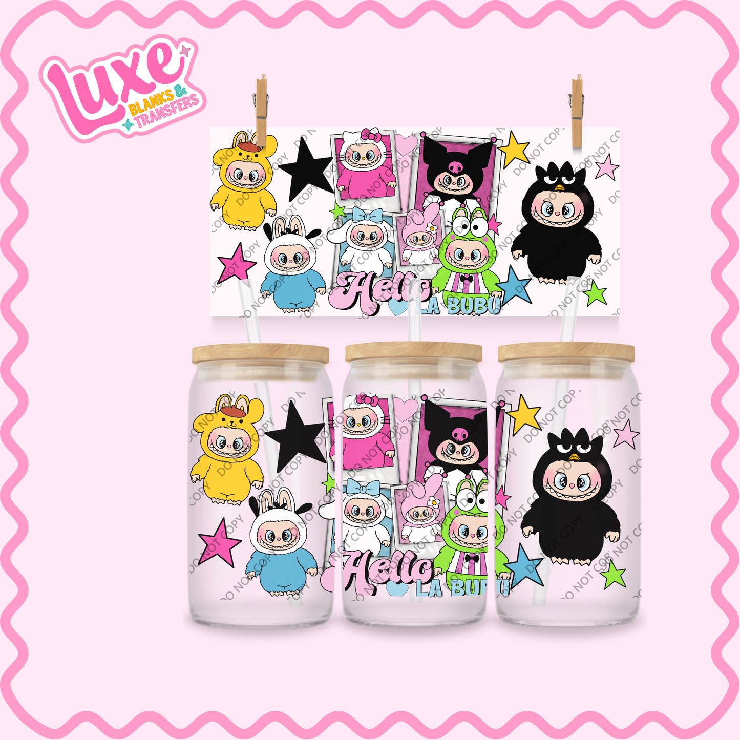 16oz UV DTF Wrap | HELLO BUBU | #2143