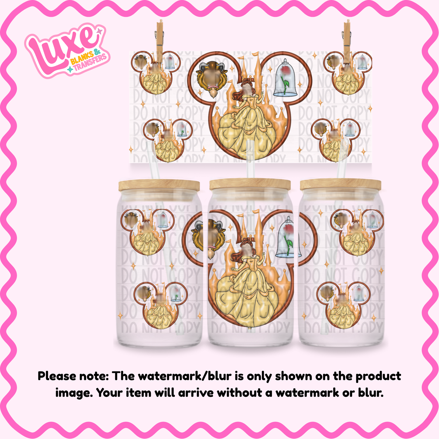 16oz UV DTF Wrap | D1s Ears Beauty | #1817