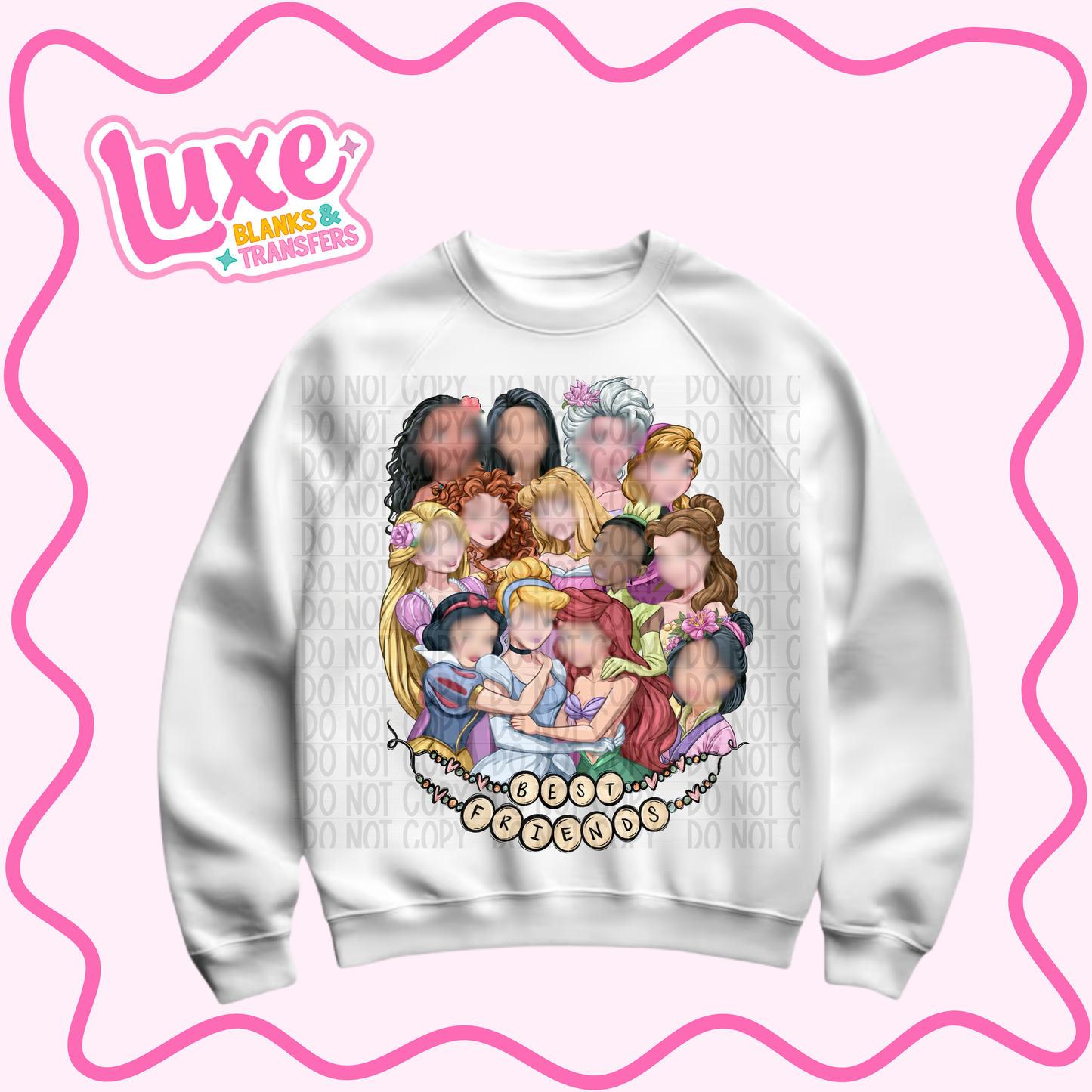 DTF Heat Transfer | Besties Girls Princ3ss | #1181