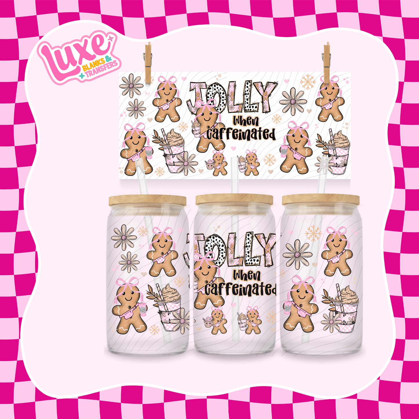 Jolly When Caffeinated | UV DTF Wrap | #1076