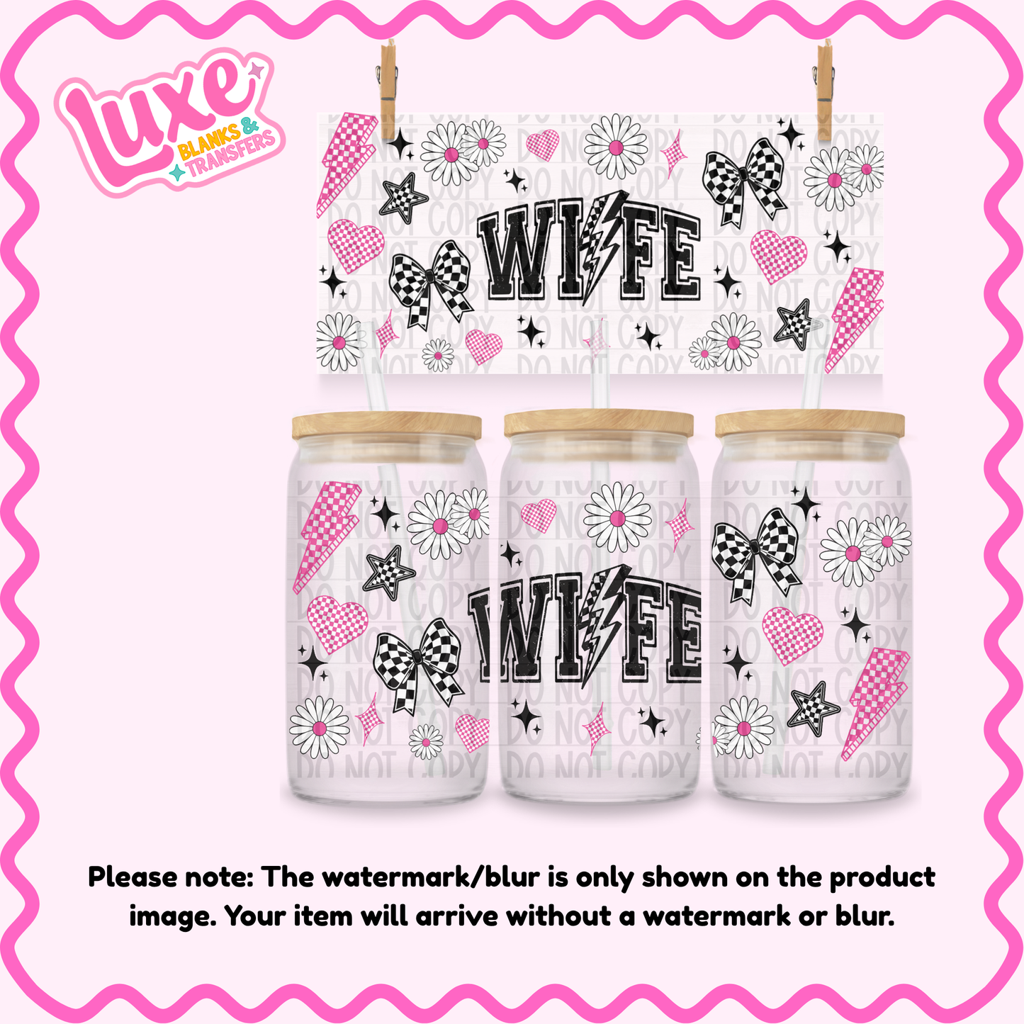 16oz UV DTF Wrap | Wife | #3809