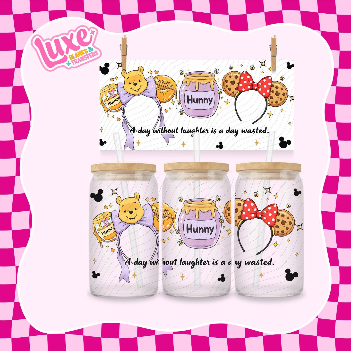 Winnie Dis. Ears | 16oz UV DTF Wrap | #1588