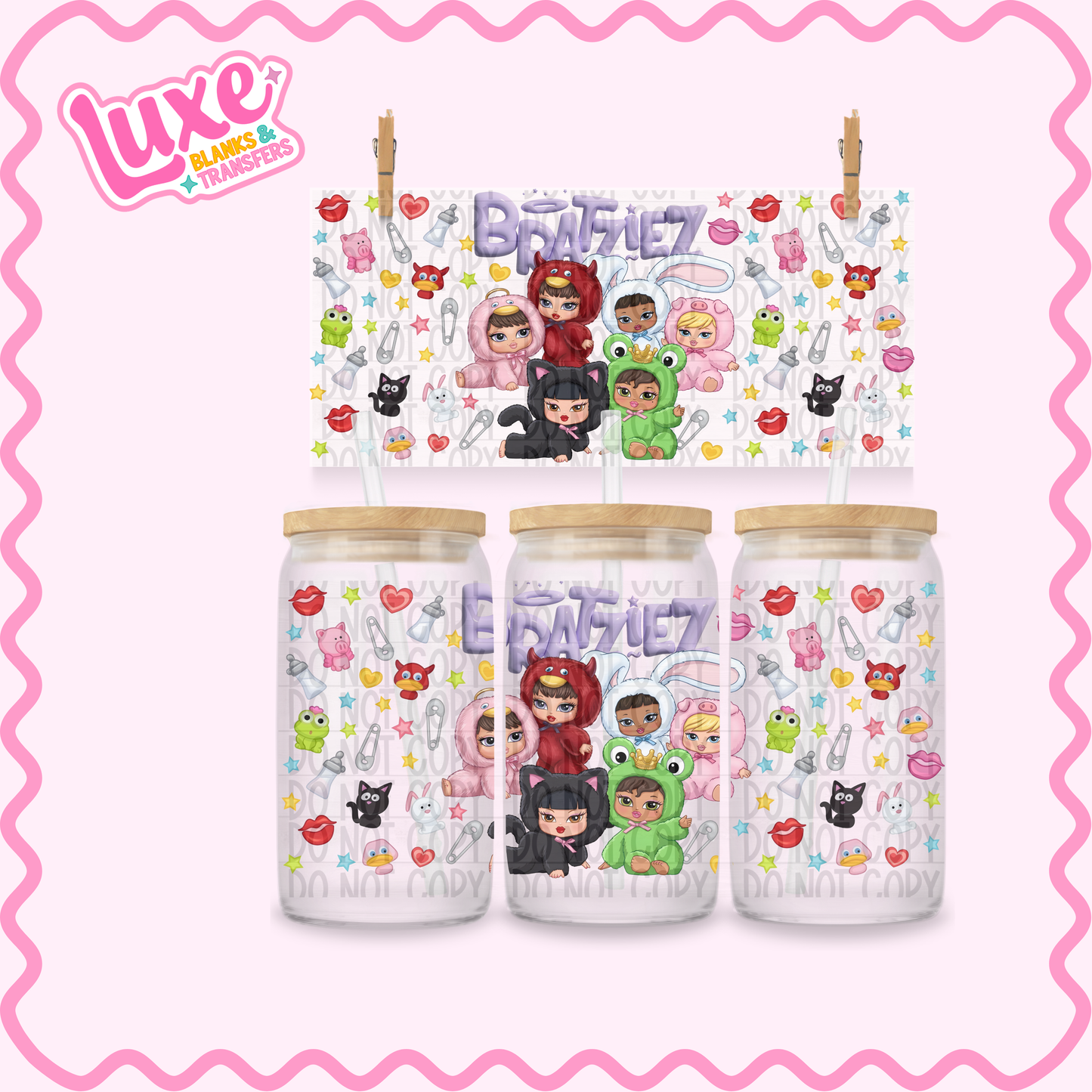 16oz UV DTF Wrap | Bratz/iez | #3348