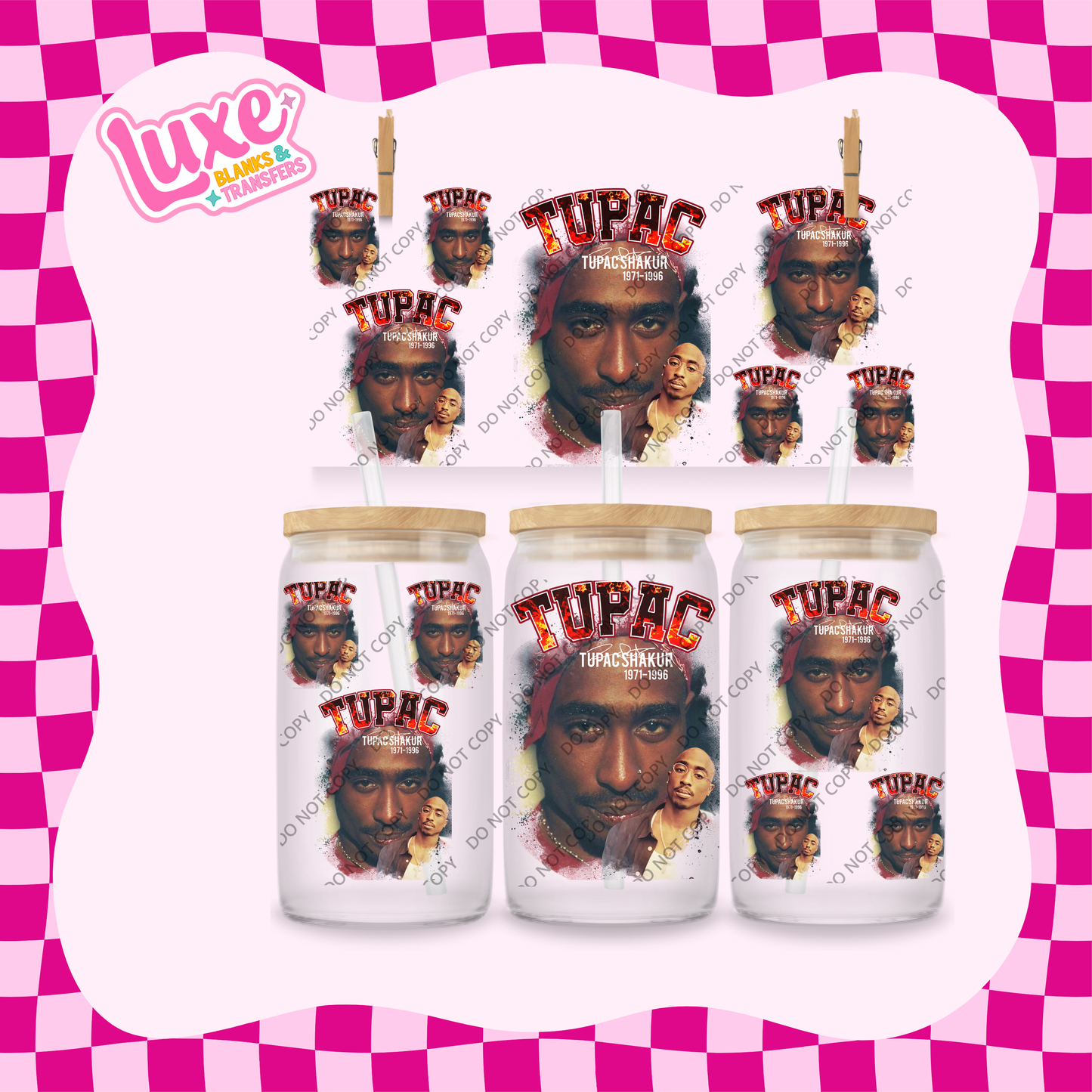 16oz UV DTF Wrap | 2Pac Rapper | #2078