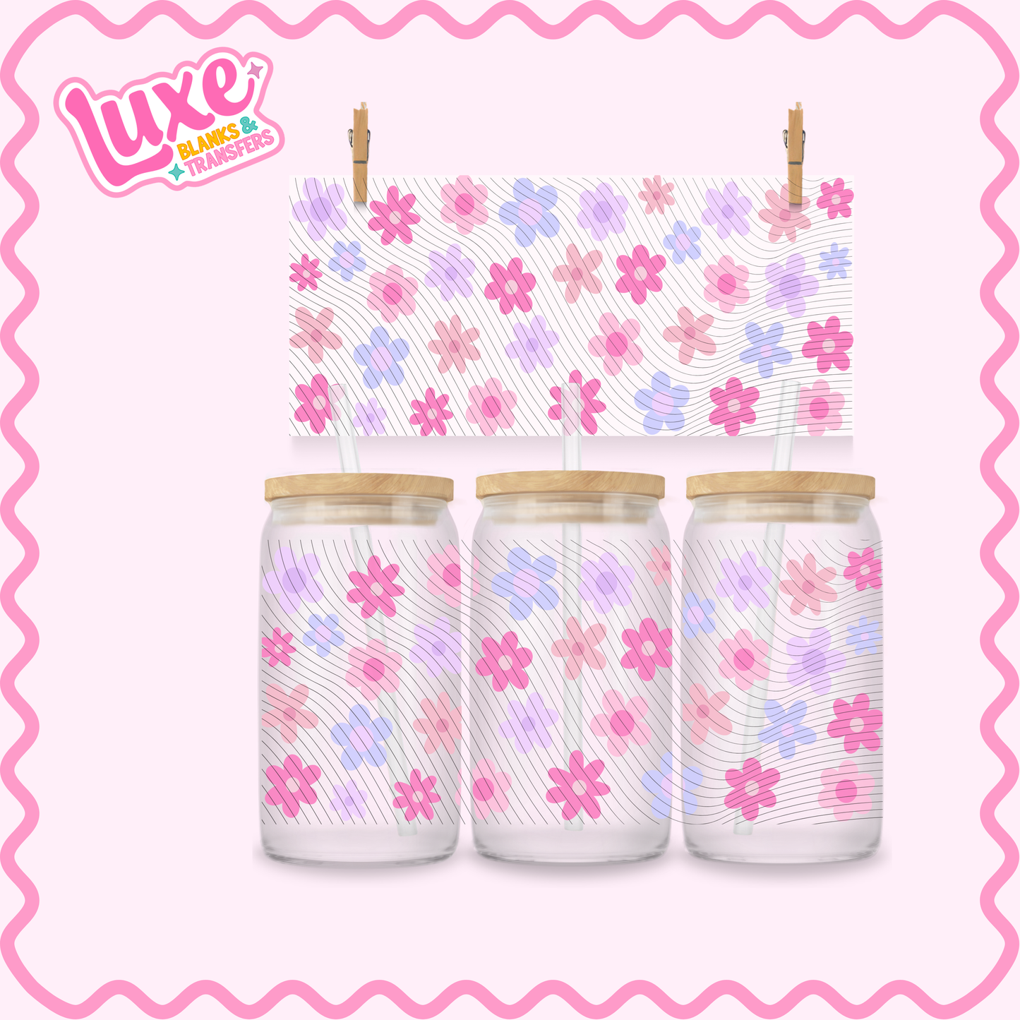 16oz UV DTF Wrap | Flowers | #2934