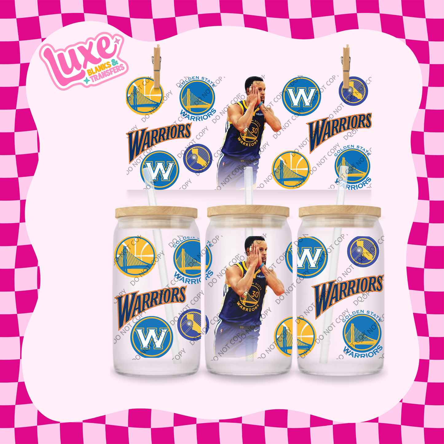 16oz UV DTF Wrap | S.Curry Golden State NBA Player Basketball | #2084