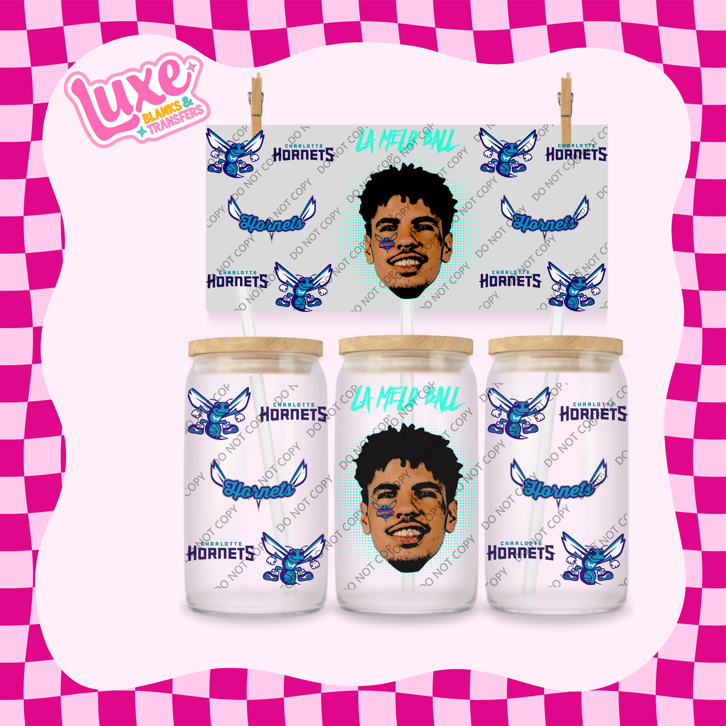 16oz UV DTF Wrap | Lamelo B NBA Player Basketball Hornets | #2086