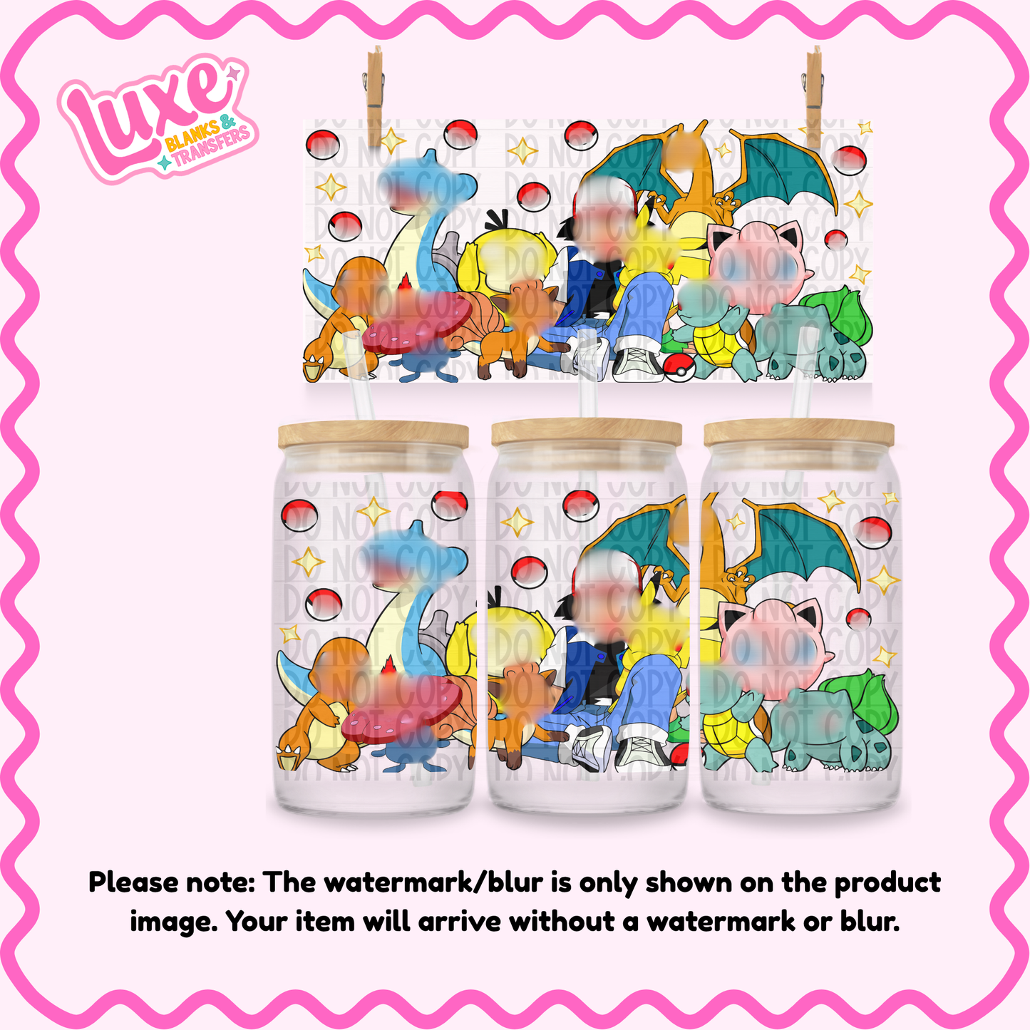 16oz UV DTF Wrap | P0k3 Characters | #1879