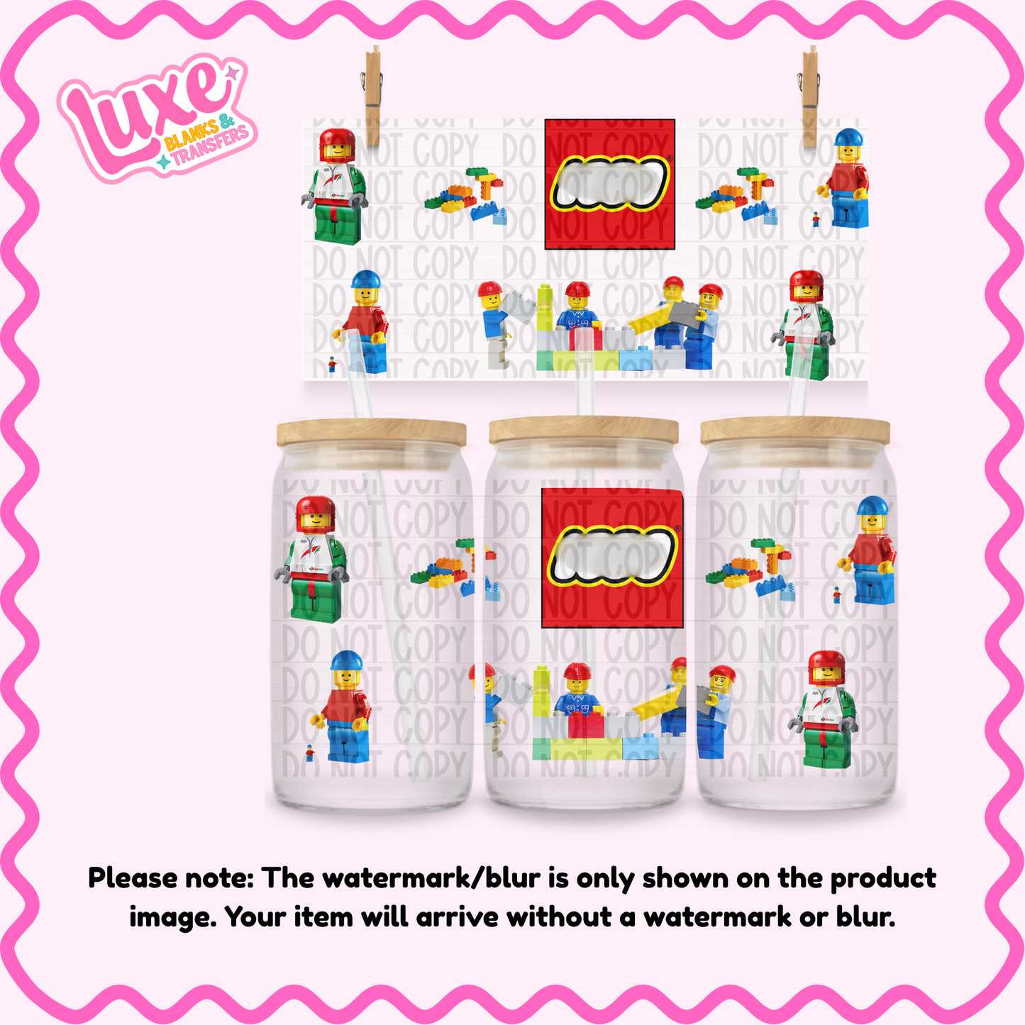 16oz UV DTF Wrap | Building Bricks Toy | #1904