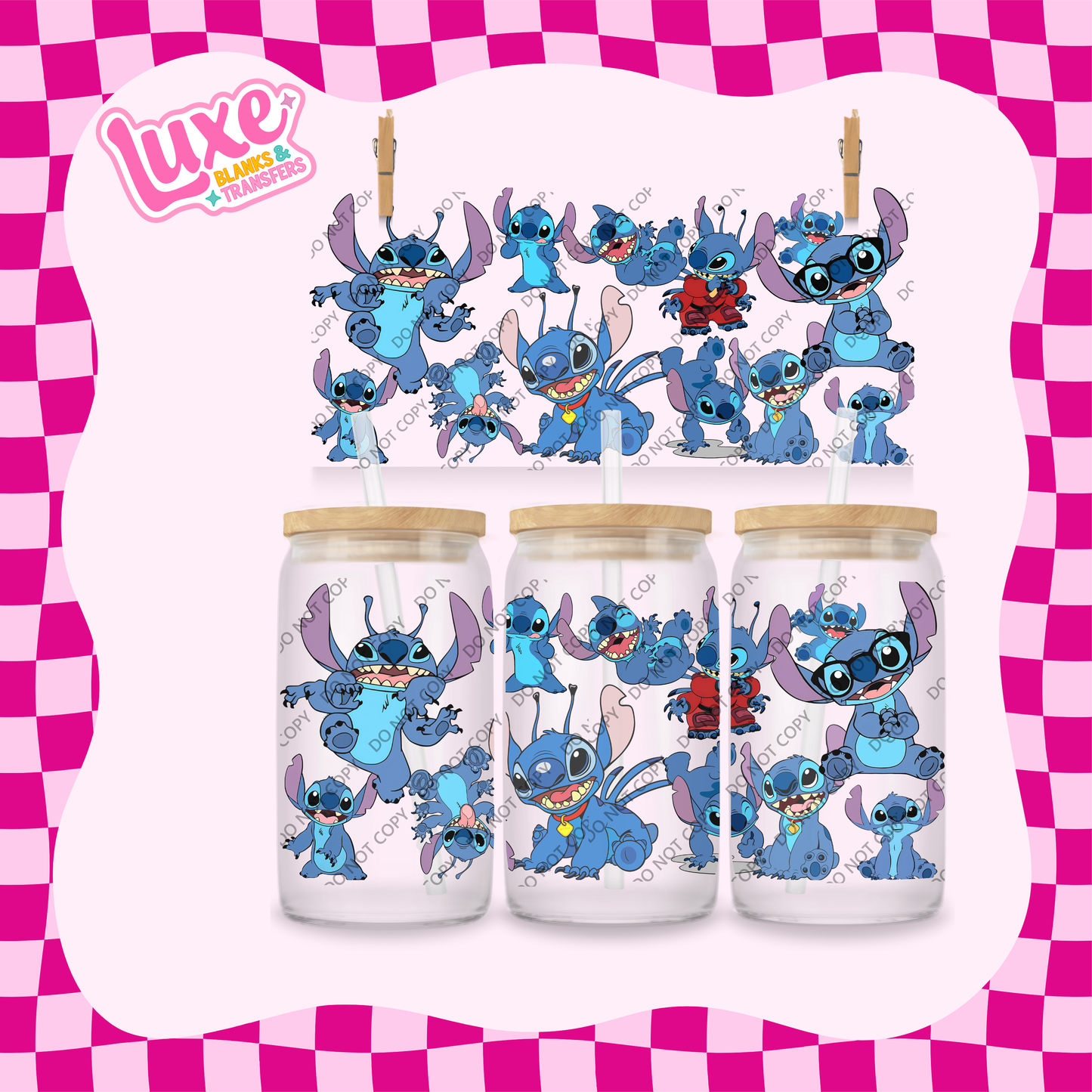 16oz UV DTF Wrap | Blue Alien | #2100