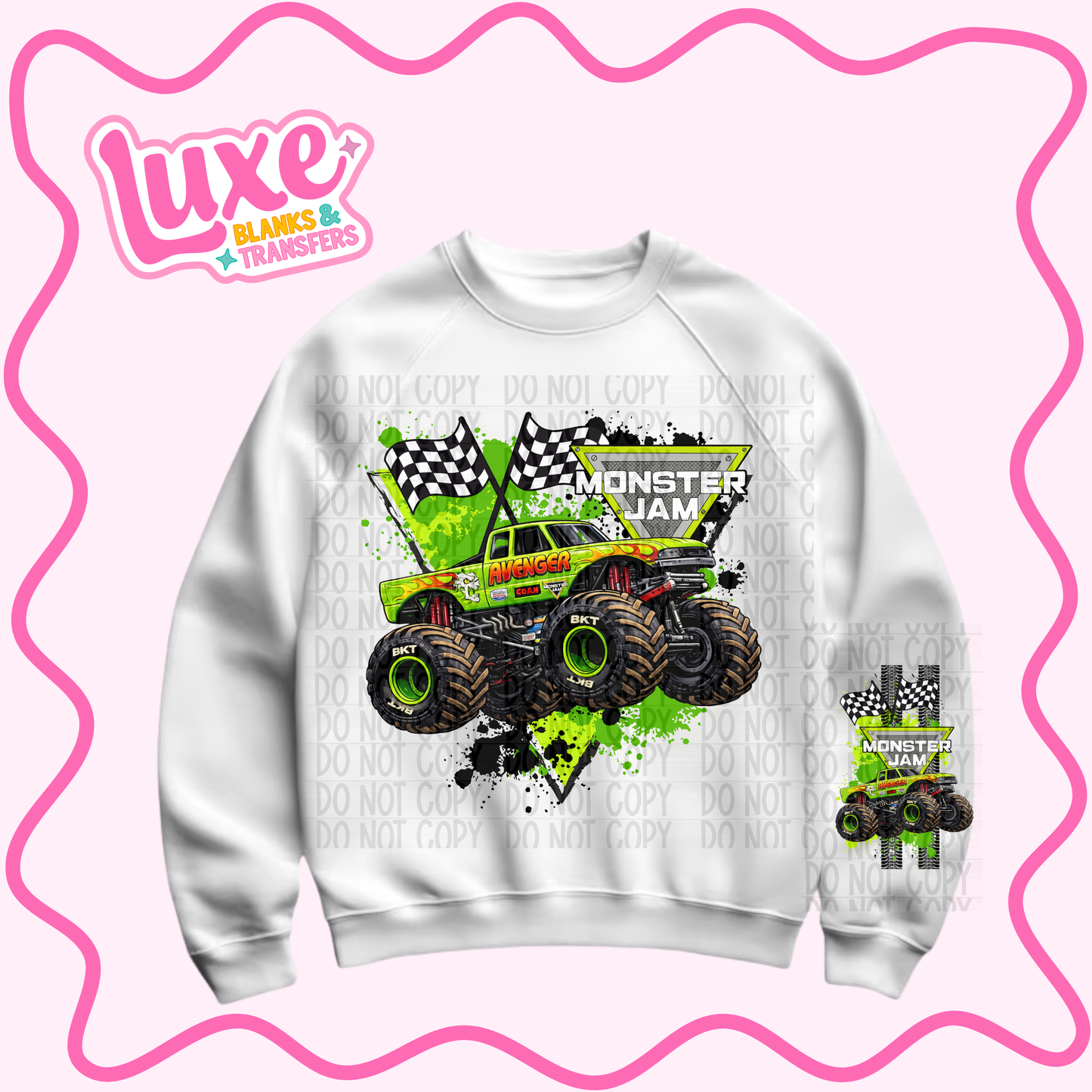 DTF Heat Transfer | Monster Truck Avenger | #736