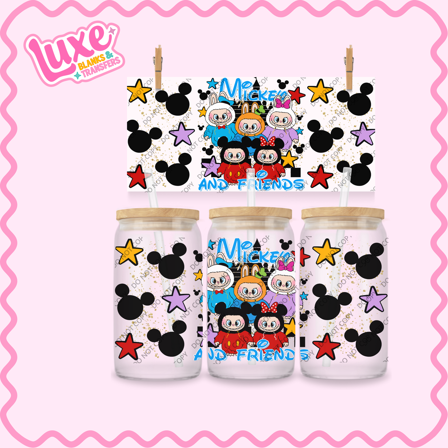 16oz UV DTF Wrap | Bubu X Mouse | #2147