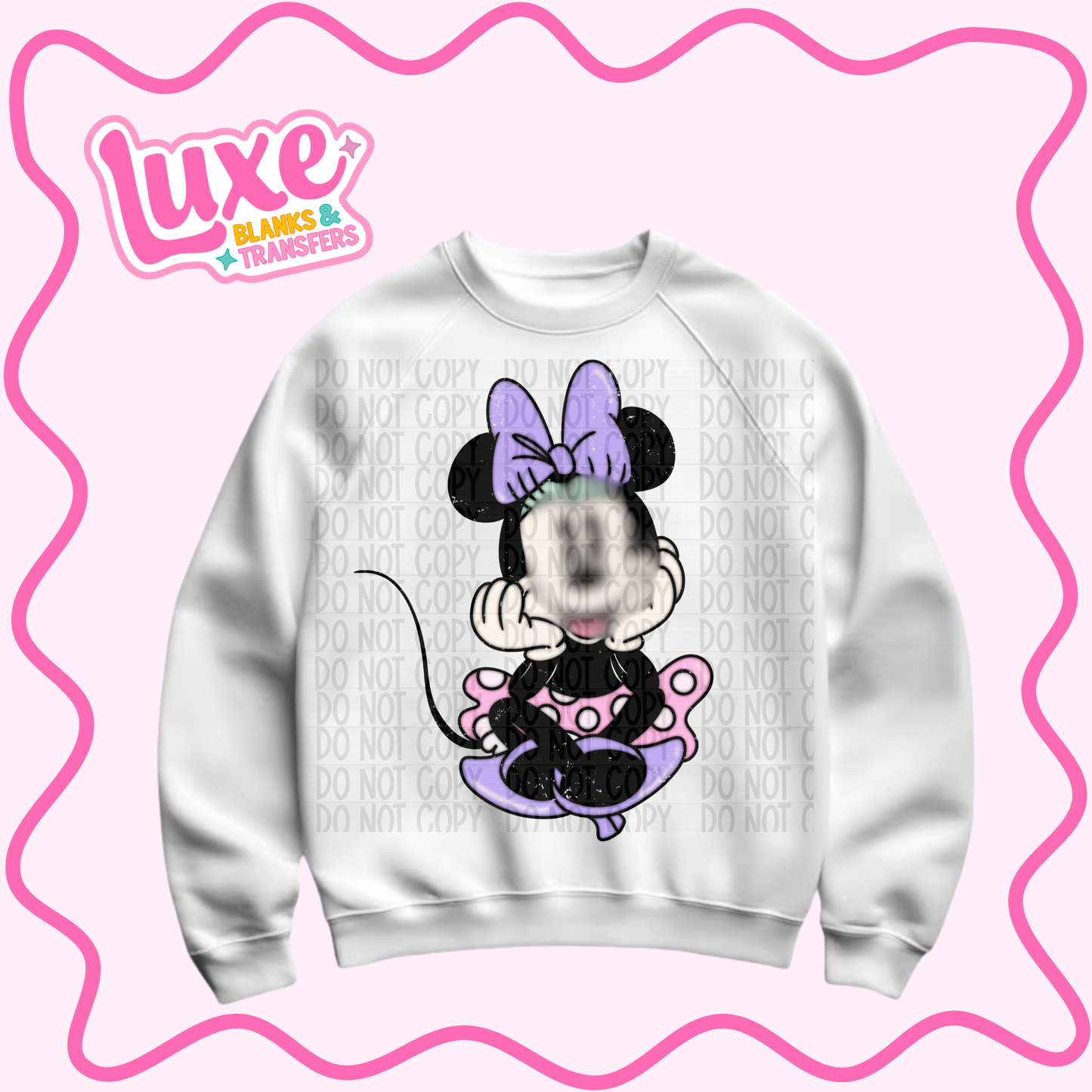 DTF Heat Transfer | Happy Mouse Girl | #1277