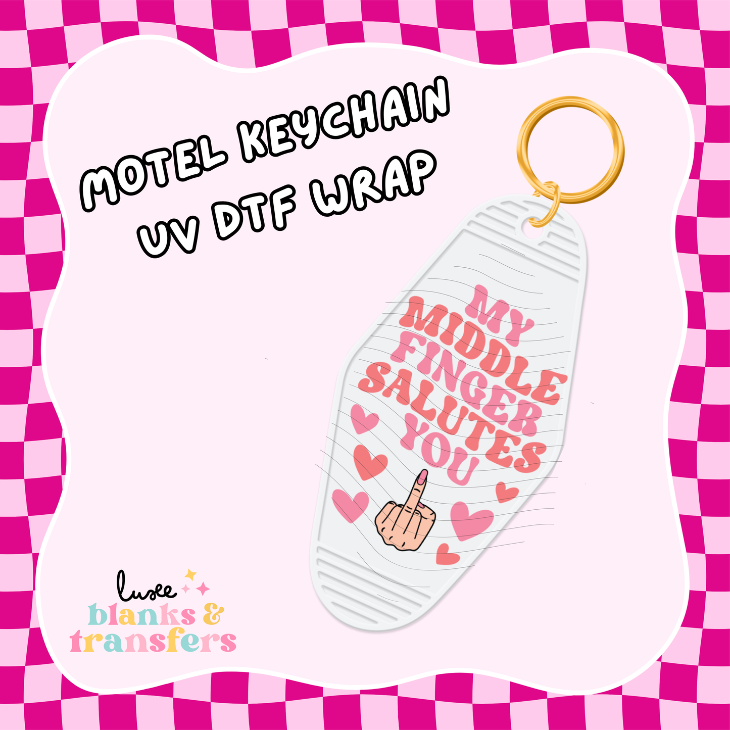Motel Keychain UV DTF Wrap (#C52)