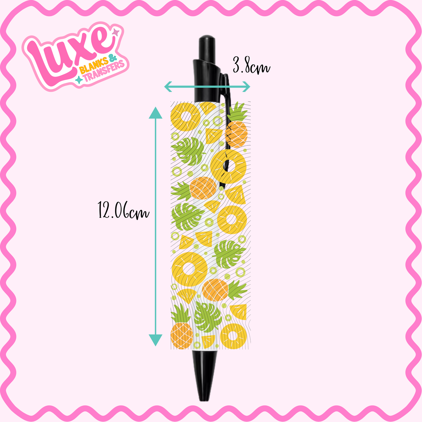 UV DTF Pen Wrap | Pineapples | #51