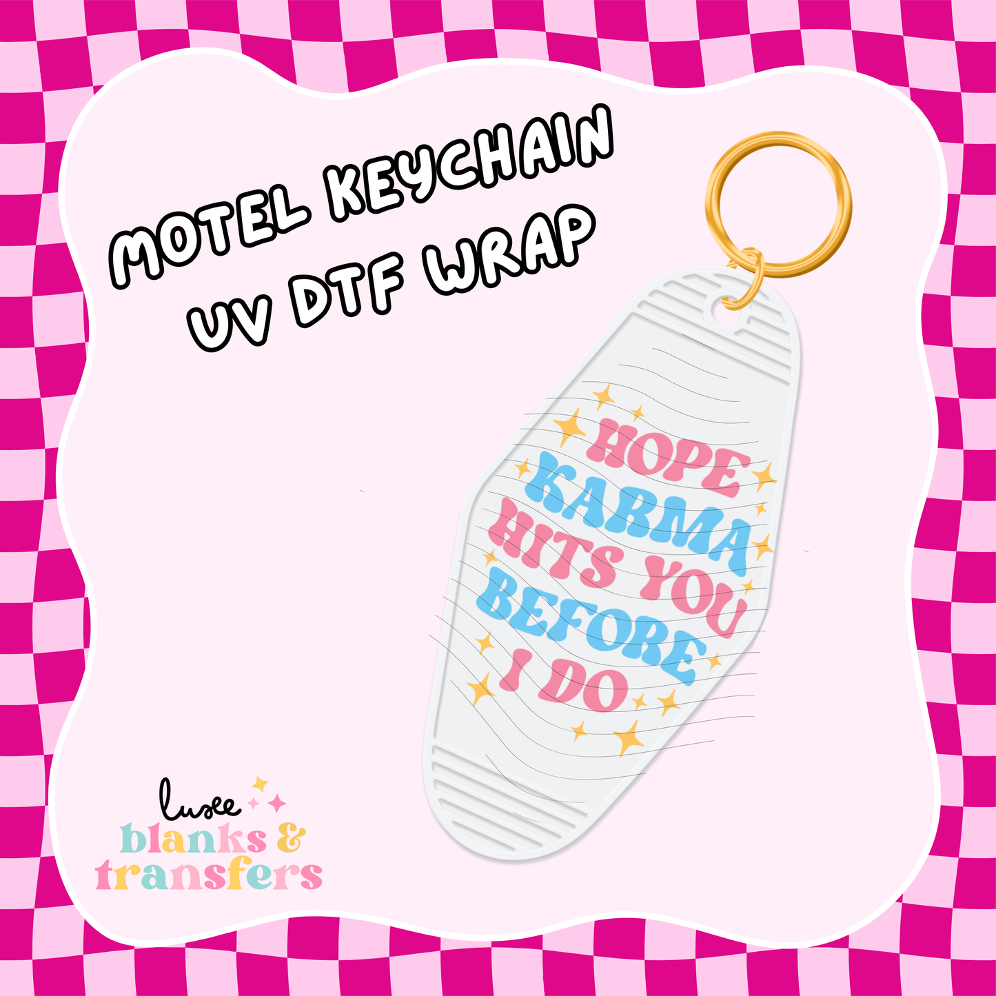 Motel Keychain UV DTF Wrap (#C53)
