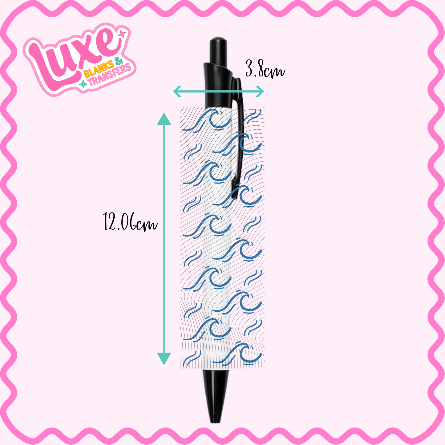 UV DTF Pen Wrap | Waves | #53