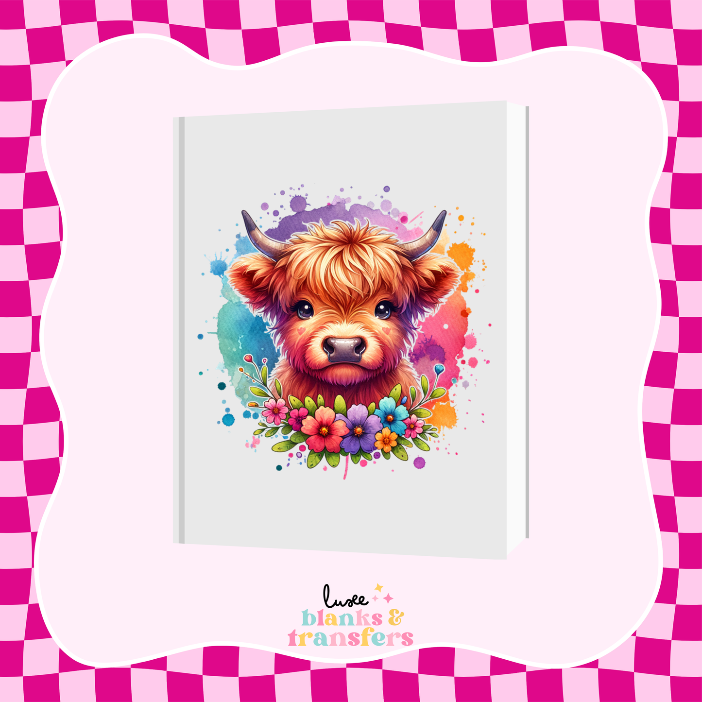 Cow #4 A5 Journal UV DTF Transfer (#A47)