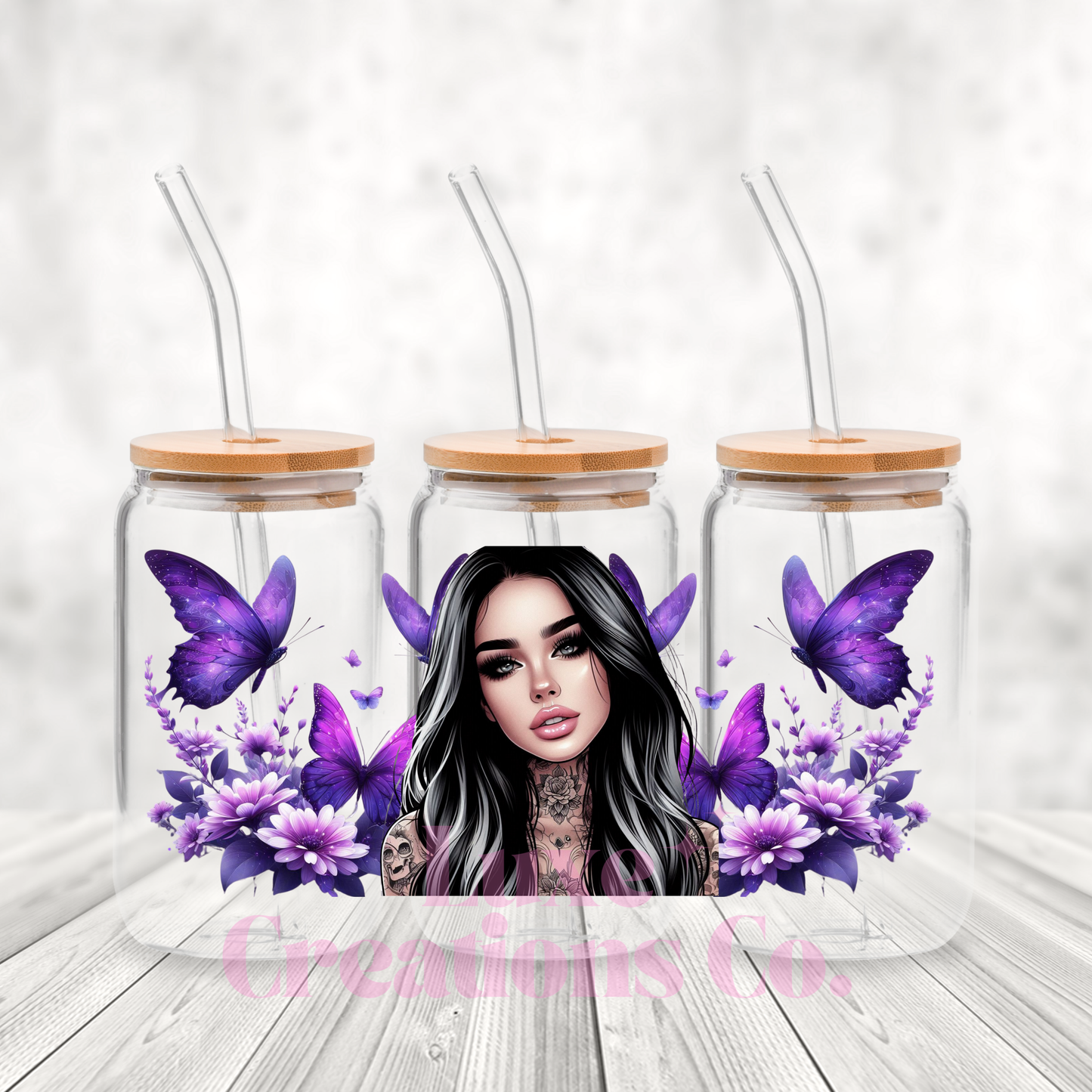 Purple Butterfly Tattoo Girl Wrap by Luxe (#27)