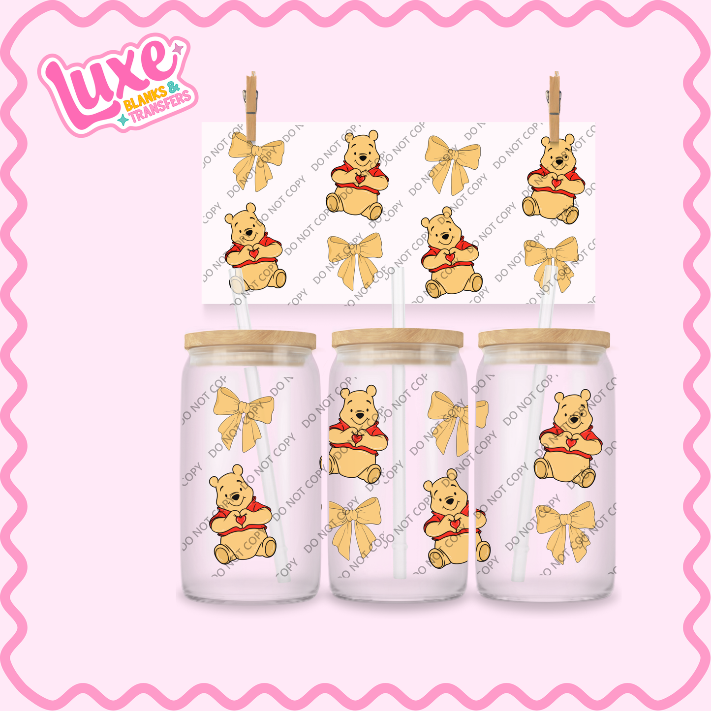 16oz UV DTF Wrap | Win Bows Yellow | #2152