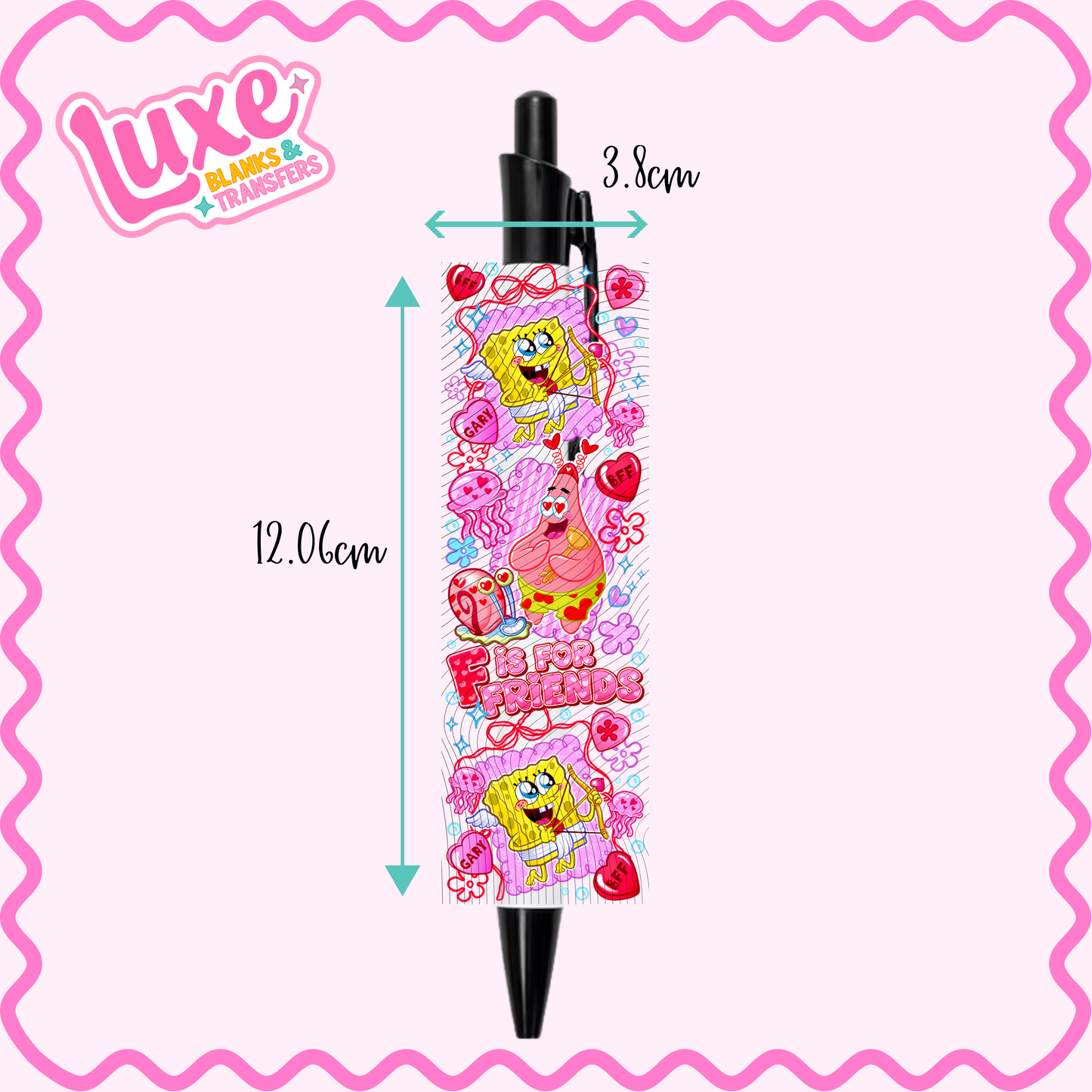 UV DTF Pen Wrap | F Is For Friends | #58