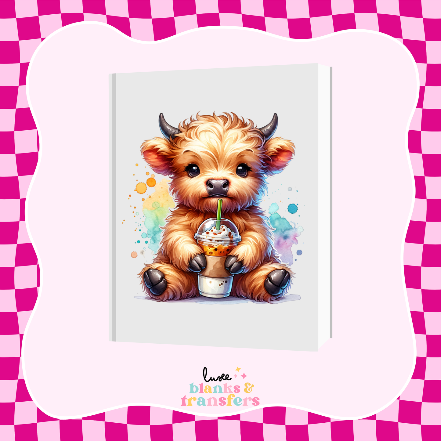 Cow #10 A5 Journal UV DTF Transfer (#A53)