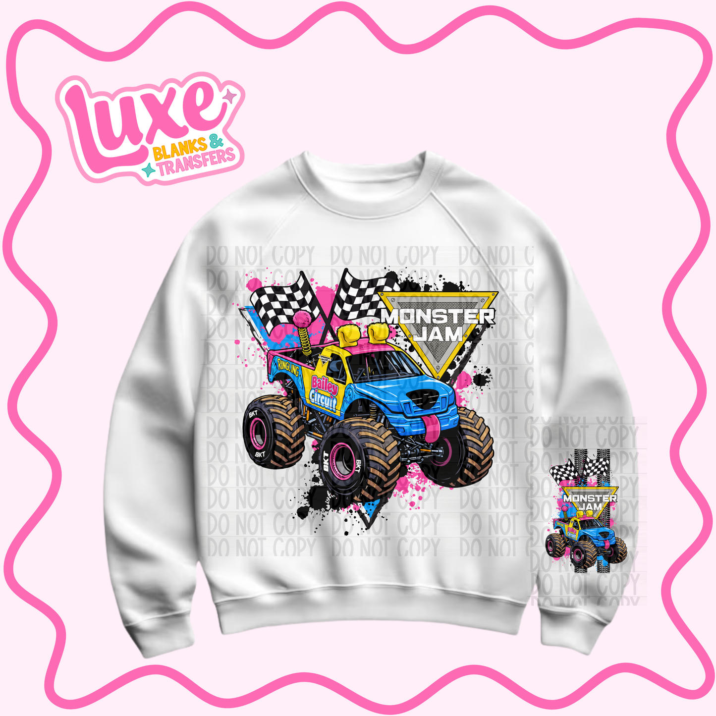 DTF Heat Transfer | Monster Truck Bailey | #737