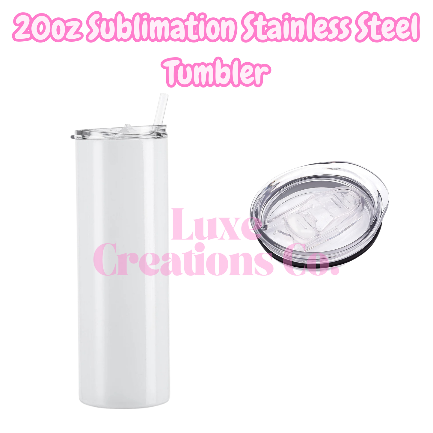 20oz Stainless Steel Skinny Sublimation Tumbler
