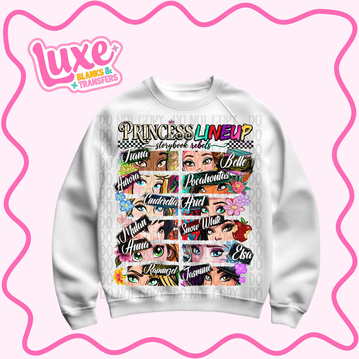DTF Heat Transfer | Princess Lineup | #1331