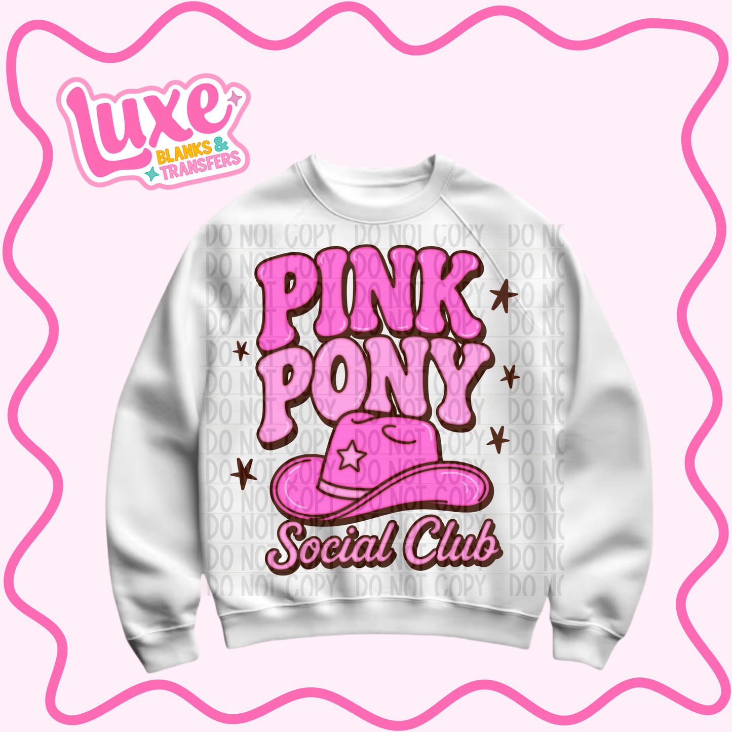 DTF Heat Transfer | Pink Pony | #1289