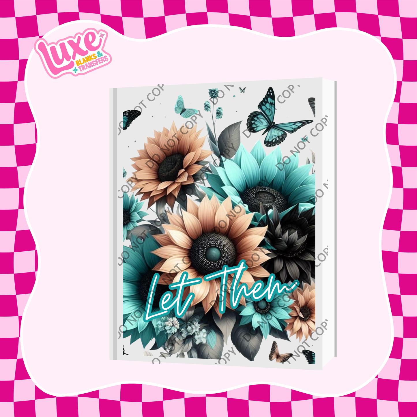 A5 Journal UV DTF Transfer | Let Them Turquoise | #A69