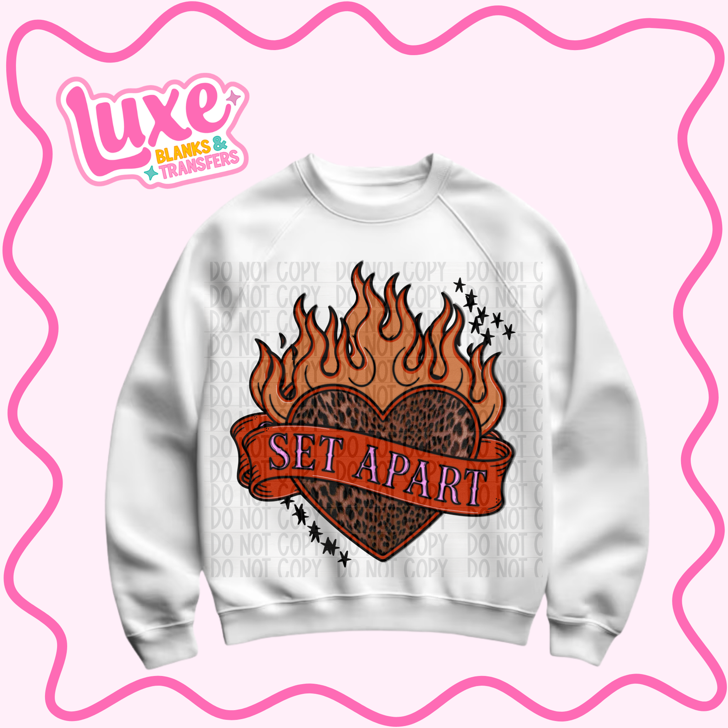 DTF Heat Transfer | Flame Heart | #1290