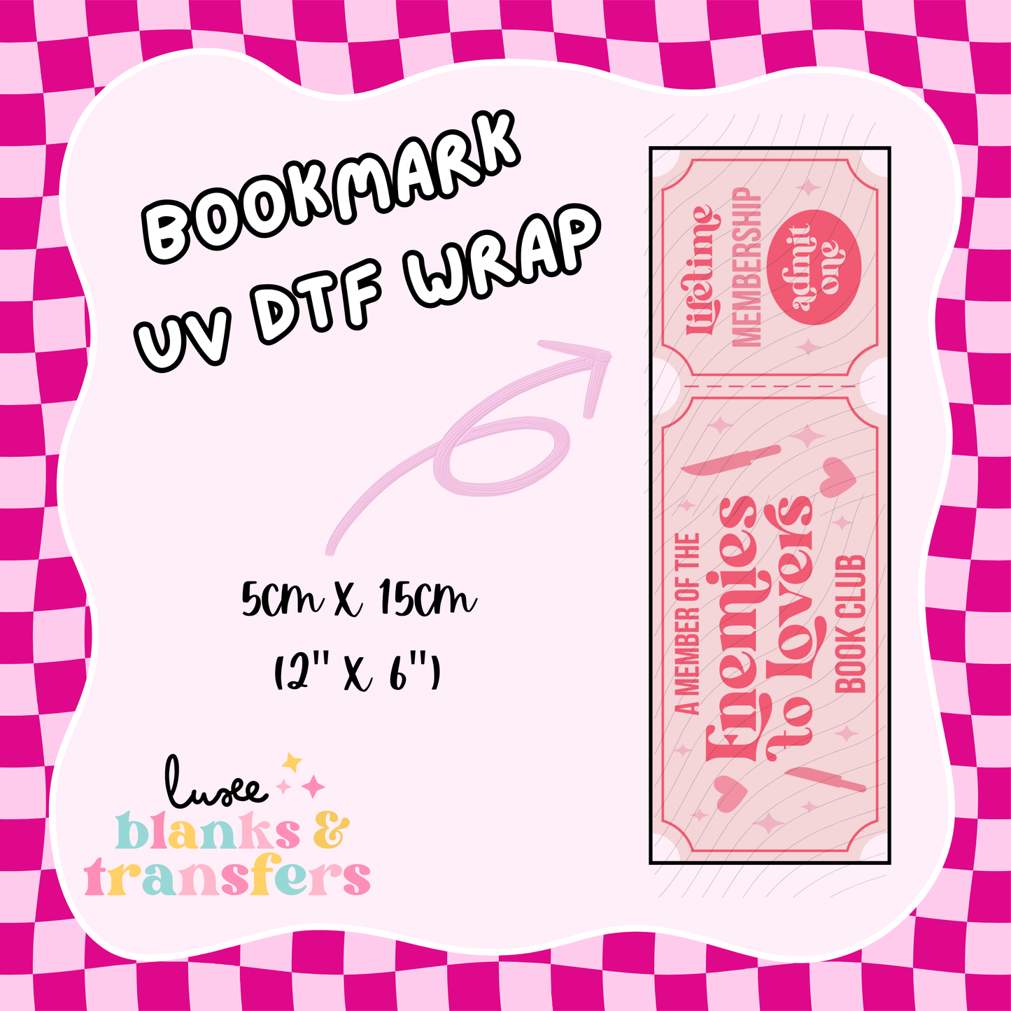 Bookmark UV DTF Wrap (#D08)