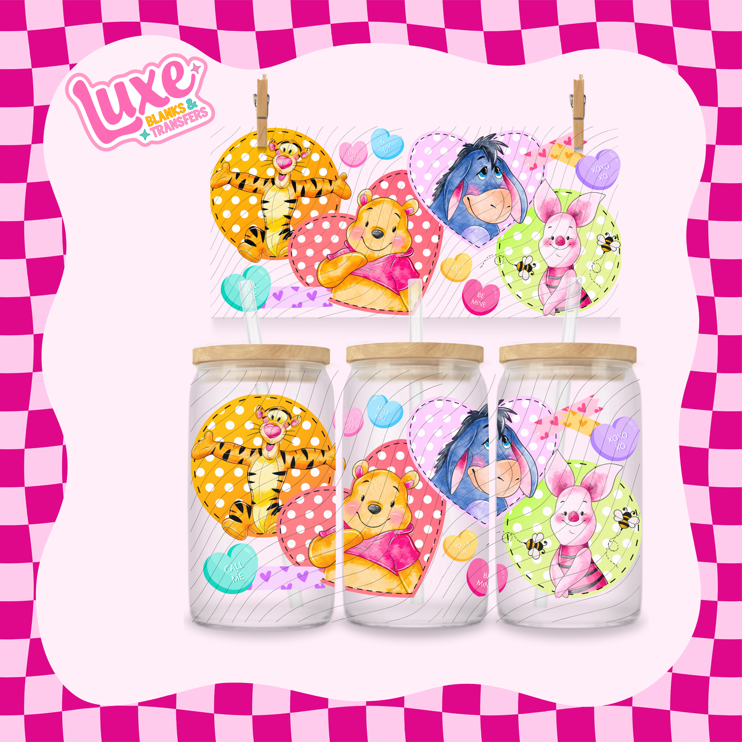 Win & Friends Patches | 16oz UV DTF Wrap | #1681