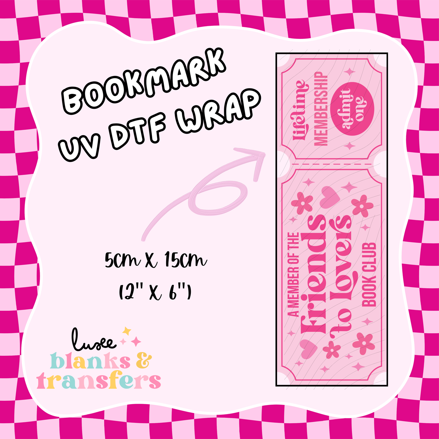 Bookmark UV DTF Wrap (#D09)
