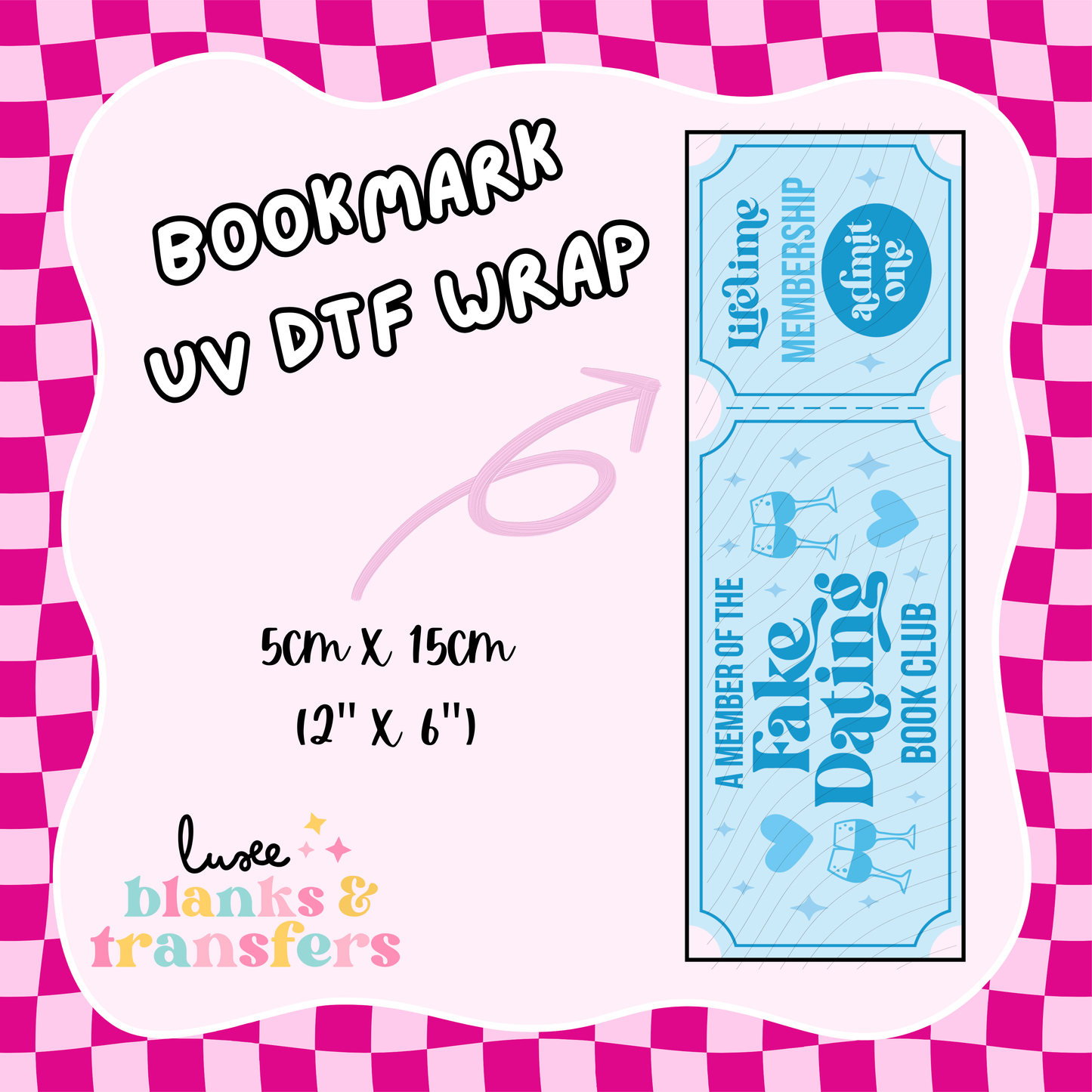 Bookmark UV DTF Wrap (#D10)