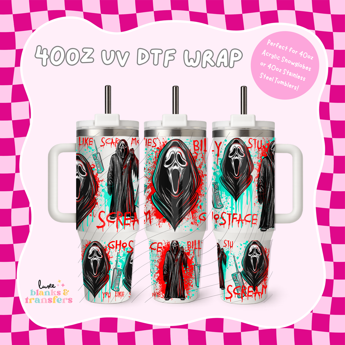 40oz UV DTF Wrap | Ghosty | #B67